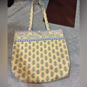 Vera Bradley Yellow and Blue Floral Tote